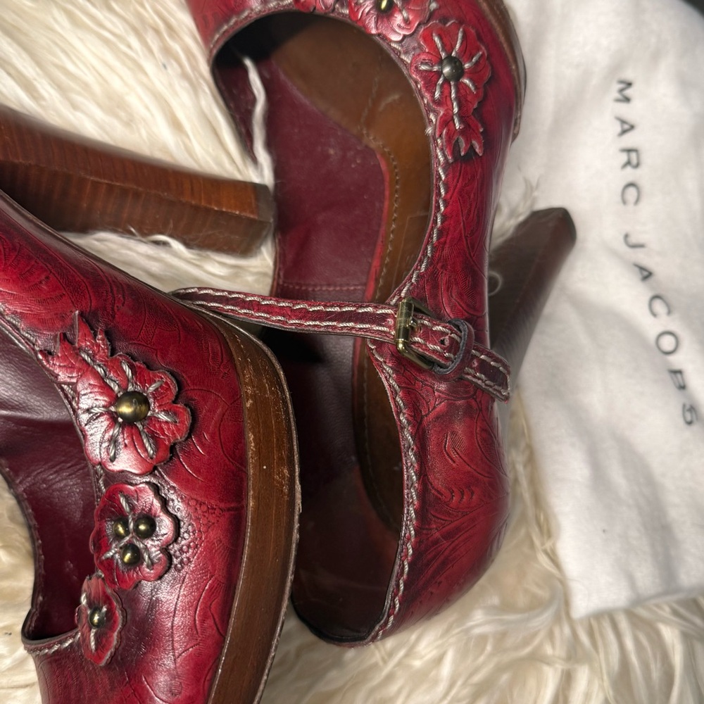 Marc Jacobs Burgundy Floral Heels